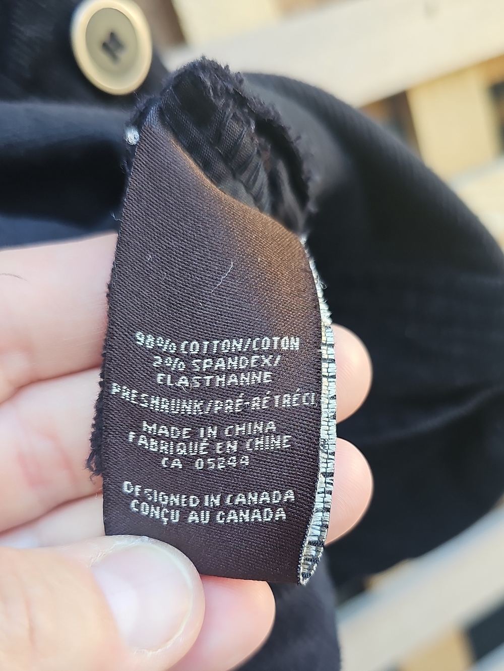Black Corduroy Cotton Ginny Button-Up Jacket - Picture 10 of 10
